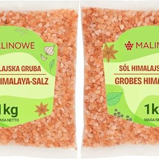 Крупная гималайская соль с малиновым ароматом, набор 2 x 1 кг, розовая, натуральная.