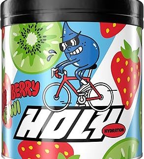 HOLY Hydration Клубника-киви 50 порций, содержащих ценные электролиты и минералы Увлажняющий напиток Веганский, со 100% натуральными фруктовыми ароматизаторами (350 г)