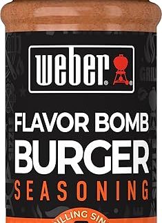 Приправа для бургеров Weber Flavor Bomb, 6,75 унции (170 г) в шейкере.