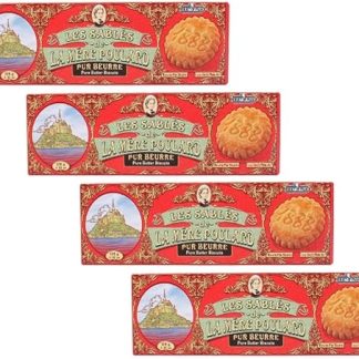 La Mere Poulard® | Печенье с чистым соленым маслом | Традиционное масляное печенье | Песочное тесто с маслом - 4 x 125 г