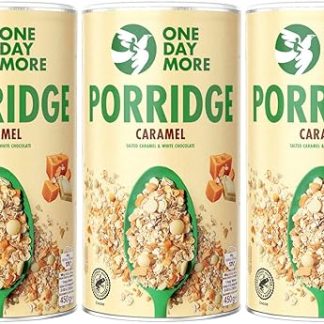 Овсянка OneDayMore со вкусом карамели | 1350 г | Овсяные мюсли для завтрака из 100% натуральных ингредиентов | Здоровые перекусы | Упаковка из 3 штук