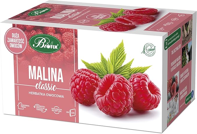 Классический фруктовый чай Bifix со вкусом малины, 20 пакетиков.