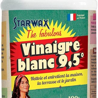 STARWAX THE FABULOUS - Белый уксус 9,5° - универсальное применение - удаление накипи, жироустранение, дезодорант, пятновыводитель - 100% натуральные ингредиенты - произведено во Франции