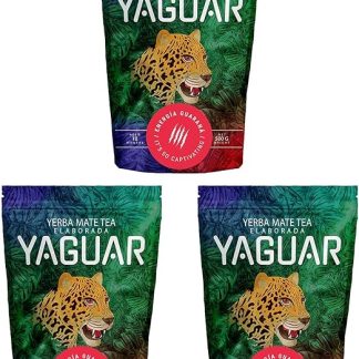 Yaguar Energia Guarana 1,5 кг | Сильно бодрящий йерба мате из Бразилии | Превосходный вкус | Сила натурального кофеина | Чай йерба мате с гуараной 1500 г | Традиционные методы производства