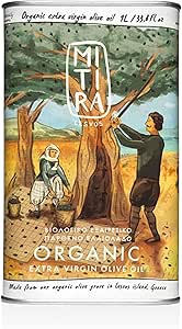 Оливковое масло первого холодного отжима Mitira, 1 л Органическое, Лесбос, Греция Холодного отжима PGI Высокое качество Оливковое масло премиум-класса