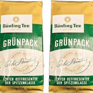 minafood - Набор: 2 упаковки зеленого чая по 500 г, рассыпной, настоящий восточно-фризский чай