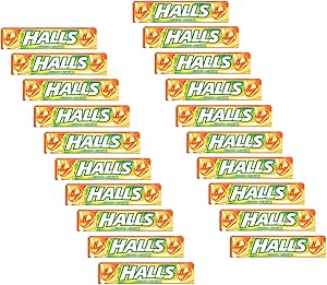 Halls® Освежающие конфеты без сахара Halls® Цитрус, лимон, апельсин, лайм Конфеты с цитрусовым вкусом и витамином С - 20 штук (640 г)