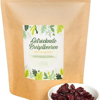 Цельные сушеные клюквенные ягоды, 500 г Сушеные клюквенные ягоды Качество 1А Натуральная сладость Идеально подходят в качестве перекуса, для добавления в мюсли, йогурт или для выпечки