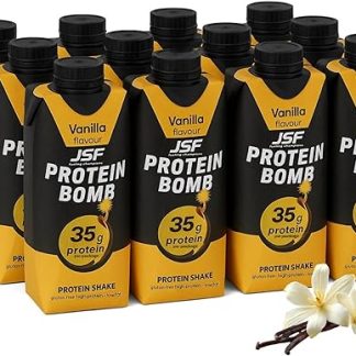 Набор JSF Fueling Champions 12x Protein Shake 350 мл – без добавления сахара, 35 г белка, протеиновый напиток – ванильный – без глютена – питьевой напиток, заменитель пищи