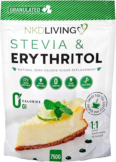 Стевия и эритритол – натуральный, не содержащий калорий заменитель сахара в гранулированной форме – 750 г