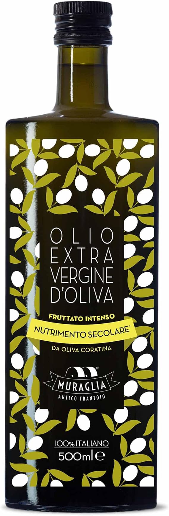 Frantoio Muraglia, стеклянная бутылка, оливковое масло первого холодного отжима, дополнительная эссенция, интенсивный фруктовый аромат, 500 мл.