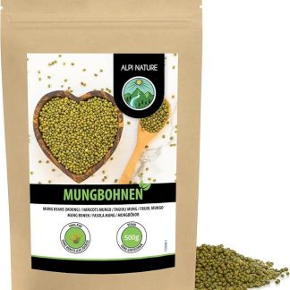 Зеленая фасоль мунг Alpi Nature 500 г, для приготовления блюд, супов и карри, без глютена.