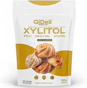 Оригинальный березовый сахар GiDeli Xylit из Финляндии, 500 г, пищевой заменитель, подходит для веганов и полезен для зубов.