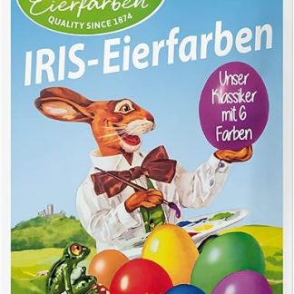Красители для яиц Heitmann Eierfarben - Iris, НОВИНКА - 6 таблеток для горячего окрашивания - желтый, оранжевый, красный, фиолетовый, зеленый, синий