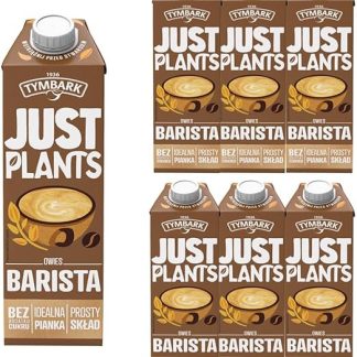 Tymbark Just Plants, овсяный напиток для бариста, на растительной основе, для кофе, картонная упаковка, 15% овса, без добавления сахара, 1 л x 6 шт.