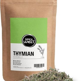 Пряный сушеный тимьян (100 г) – ароматная трава для курицы, рыбы, супов из бобов, пиццы, соусов и запеченного картофеля Способствует пищеварению 100% натуральный, без добавок