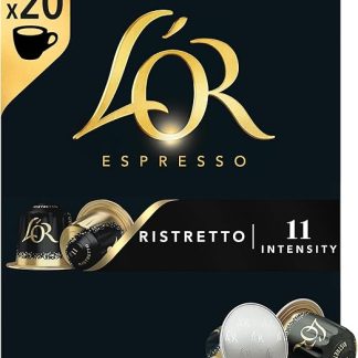 L'OR Ristretto (104 г), 20 шт. Кофейные капсулы L'OR, совместимые с Nespresso, насыщенный аромат, выращено экологически чистым способом.