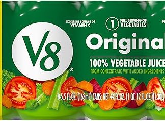Овощной сок V8 Original, 100% натуральный, банка 5,5 жидких унций (упаковка из 8 штук)