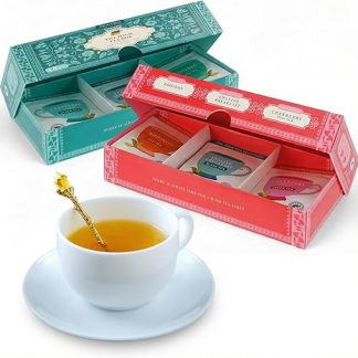 Чай в подарочной коробке, коллекция отборных черных и зеленых чаев, включающая лучшие сорта черного и зеленого чая (12 x 2 г = 24 г, Невероятное наслаждение вкусом).