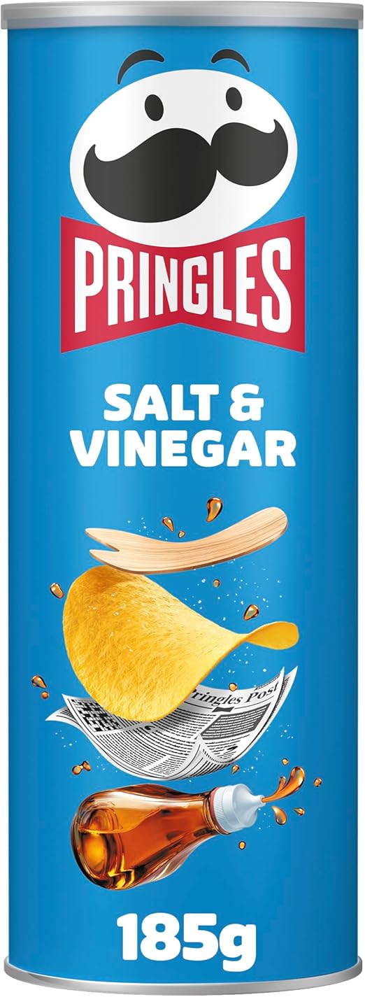 Чипсы Pringles «Соль и уксус» | Чипсы «Соль и уксус» | Одна упаковка (1 x 185 г)
