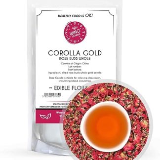 Сушеные бутоны роз, венчики, золотистые, 50 г, съедобные цветы для украшения банного торта.
