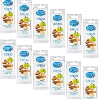 Simply Fruits 12 пакетиков ассорти из жареных и сушеных орехов жареный арахис, изюм, жареный миндаль в скорлупе - 12 x 30 г Фрукты без добавления сахара