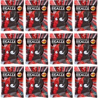 Лакричные конфеты Bubs Skull со вкусом малины, 12 пакетиков по 90 г.