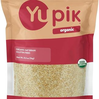 Овсяные отруби органические без глютена Yupik, 1 кг, посыпка для завтрака, с высоким содержанием клетчатки, веганские, без ГМО, вегетарианские, кето, без глютена, коричневого цвета.
