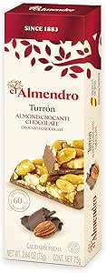 El Almendro Turron Crocanti con Chocolate Жареный миндаль в карамели с молочным шоколадом, 2 х 75 г