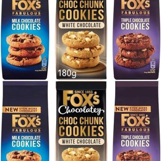 Печенье Fox's Fabulous Chunky Cookies, 6 x 180 г - молочный шоколад, белый шоколад, тройной шоколад