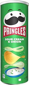 Чипсы Pringles со вкусом сметаны и лука упаковка 175 г