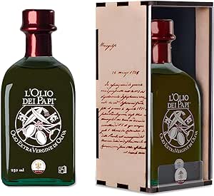 L'Olio dei Papi - Оливковое масло первого холодного отжима, 100% холодного отжима, произведено из оливок со старых плантаций на папских территориях. 0,25 литра (упаковка).
