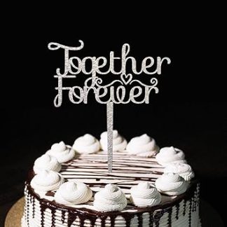 Персонализированные топперы для свадебного торта «Вместе навсегда» для девичника, свадебного торжества, силуэты «Мистер и миссис», подарки на помолвку, серебристый цвет.