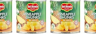 Ананасовые кусочки DEL MONTE в соке, 435 г, упаковка из 6 штук.