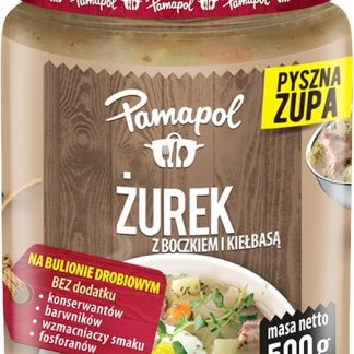Вкусный суп - кислый ржаной суп с беконом и колбасой PAMAPOL 470 г