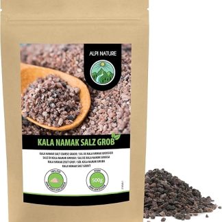 Alpi Nature Крупная соль Кала Намак 500г, Натуральная черная каменная соль Кала Намак крупного помола