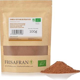 FRISAFRAN Органическая молотая цейлонская корица 100 г Коричный порошок Цейлонская корица Цейлонская корица без добавок Цейлонская корица Органическая молотая корица Молотая корица Оригинальная с