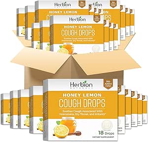Леденцы от кашля Herbion с медом и лимоном, 18 леденцов, 48 упаковок в коробке, 864 леденца.