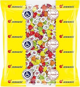 Большая упаковка мини-конфет в виде фруктового порошка - немного фруктовых конфет 1 кг - ретро-сладости из 90-х