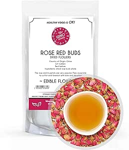 Сушеные бутоны красных роз (съедобные цветы) - 50 г. Съедобные цветы для украшения тортов.