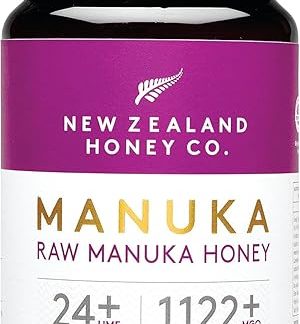 Мед манука New Zealand Honey Co. MGO 1122+ / UMF 24+ Активный и натуральный - Сделано в Новой Зеландии - Сертифицированное содержание метилглиоксаля - 500 г - Натуральный мед
