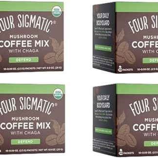 Кофейная смесь Four Sigmatic Foods с грибами, кордицепсом и чагой, 10 пакетиков по 30 г (упаковка из 4 штук)