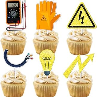 18 шт. золотых блестящих инструментов для украшения десертов и кексов в стиле электромонтажа и линейной тематики, принадлежности для вечеринки в честь дня рождения мальчика и мужчины.