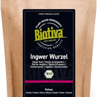 Органический имбирный порошок 1 кг (4 x 250 г) – имбирь – молотый корень имбиря – например, для имбирного чая и имбирной воды – расфасован и проверен в Германии.