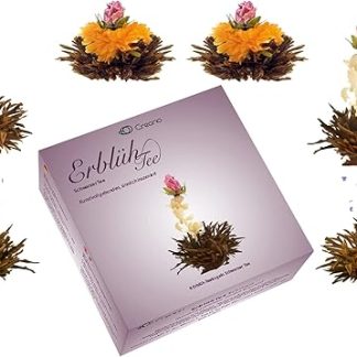 Набор для дегустации Creano 6 сортов чая «Цветущий чай» в элегантной подарочной коробке – черный чай (3 разных вида роз)