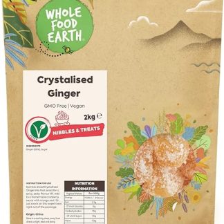 Засахаренный имбирь Wholefood Earth, 2 кг, без ГМО.