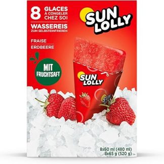 Леденец Sun Lolly Water Ice, клубничный (8 x 60 мл)