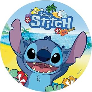 dekora - Украшения для детского торта на день рождения - Украшение для торта в виде Стича, 20 см - Съедобное бумажное украшение для торта. Без глютена, сахара и лактозы. Подходит для вегетарианцев.