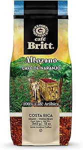Кофе Cafe Britt Costa Rican Gourmet Coffee ALTOZANO Z NARANJO в зернах, 340 г (12 унций)
