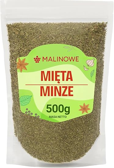 Малина с сушеной мятой, 500 г, свежий аромат.